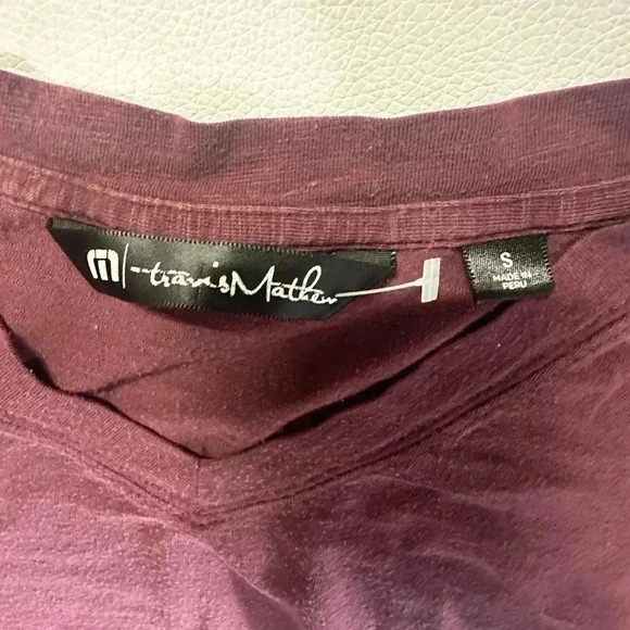 Travis Mathew Maroon Men's Shirt - Picture 3 of 4